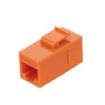thumbnail image 5 of NavePoint CAT6 UTP Inline Keystone Coupler, RJ45 Female to RJ45 Female, Snap-In, 15 pack, Orange, 5 of 5