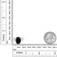 thumbnail image 6 of Gem Stone King 925 Sterling Silver Oval Onyx and White Moissanite 3 Stone Ring for Women (5.80 Cttw, Gemstone Birthstone, Available in Size 5, 6, 7, 8, 9), 6 of 6