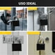 thumbnail image 4 of Black combination lock, 4-digit padlock, used for storage of sports lockers, fences, toolboxes, boxes and buckle cabinets in school gymnasiums (1 pack)., 4 of 5