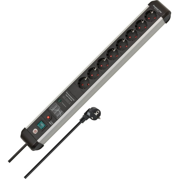 Brennenstuhl Premium Protect-Line Power Strip 8-Way with Surge Protection 60,000 A (Multiple So