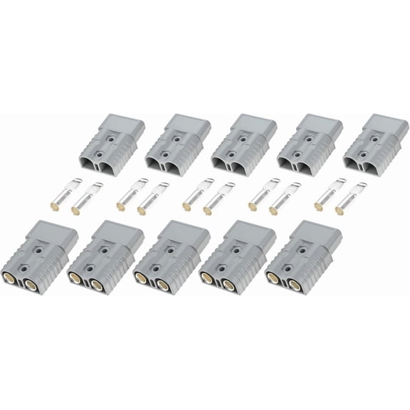 175A Battery Quick Connect Disconnect 10Pcs 1/0-4 Gauge for AWG Cable Wire Harness Plug for Car Winch Trailer Lift Motor Jumper Cable Plug Connector Battery Cable Connector Grey