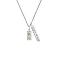 thumbnail image 2 of Delight Jewelry Silvertone Smile with Smiley Face Rectangle Silvertone Live the Life You Have Imagined Bar Charm Necklace, 23", 2 of 4