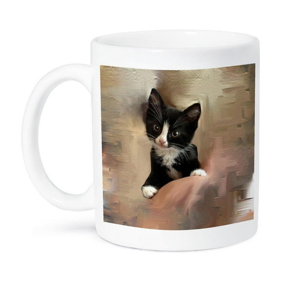 3dRose, tuxedo kitten, 11oz Mug