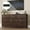 Brown, variant on ChVans Farmhouse 7 Drawers Dresser with Power Outlets, 55'' Wide Wood Chest of Drawers w/Fluted Texture, Deep Drawer Dresser Storage Organizer for Bedroom, Living Room, Entryway, Hallway, Oak