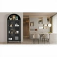 thumbnail image 4 of Trilenars 73 inch Modern Arched Metal Cabinet in Black,Black, 4 of 8