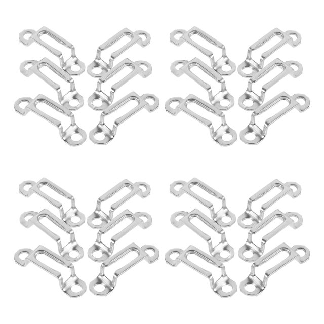 OULII 50Pcs Furniture Fastening Connector Set Half-Open Style Invisible Design 1.7x0.8x0.4in for DIY Enthusiasts