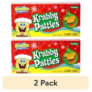 (2 pack) Frankford SpongeBob Gummy Candy Original Krabby Patty Theater Box, Christmas, 2.54 oz