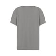 thumbnail image 4 of Sweet Home Farm V Neck T Shirts for Women Summer Tops Vacation Trendy Boho Short Sleeve Casual Loose Comfy Tunic Clothes Short Sleeve Shirts for Women Grey, 4 of 5