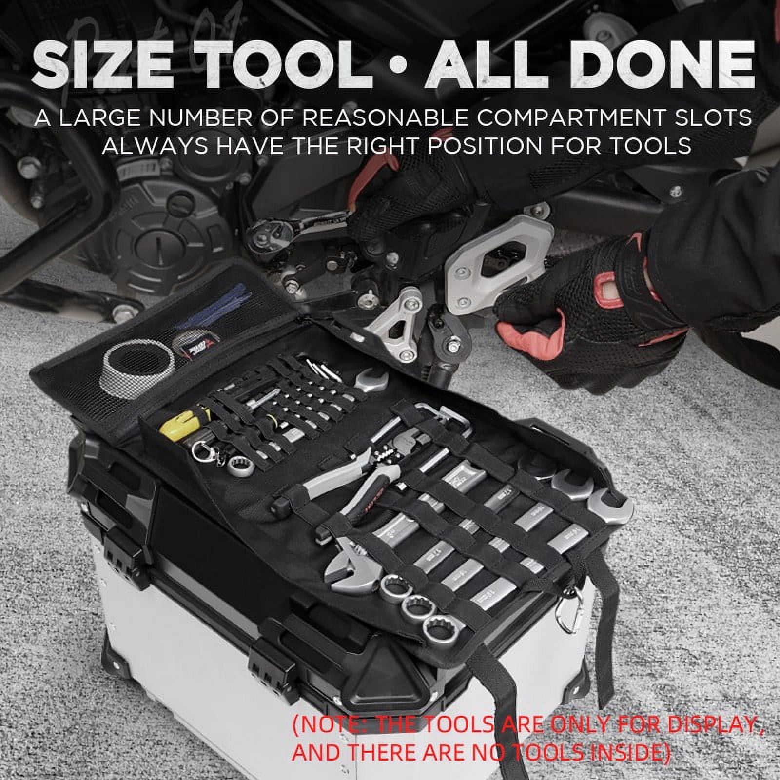 Tool Bag Large Wrench Roll Up Portable Pouch Bag Folding Storage Kit Pockets Kit for Motorcycle/Motocross Riding New