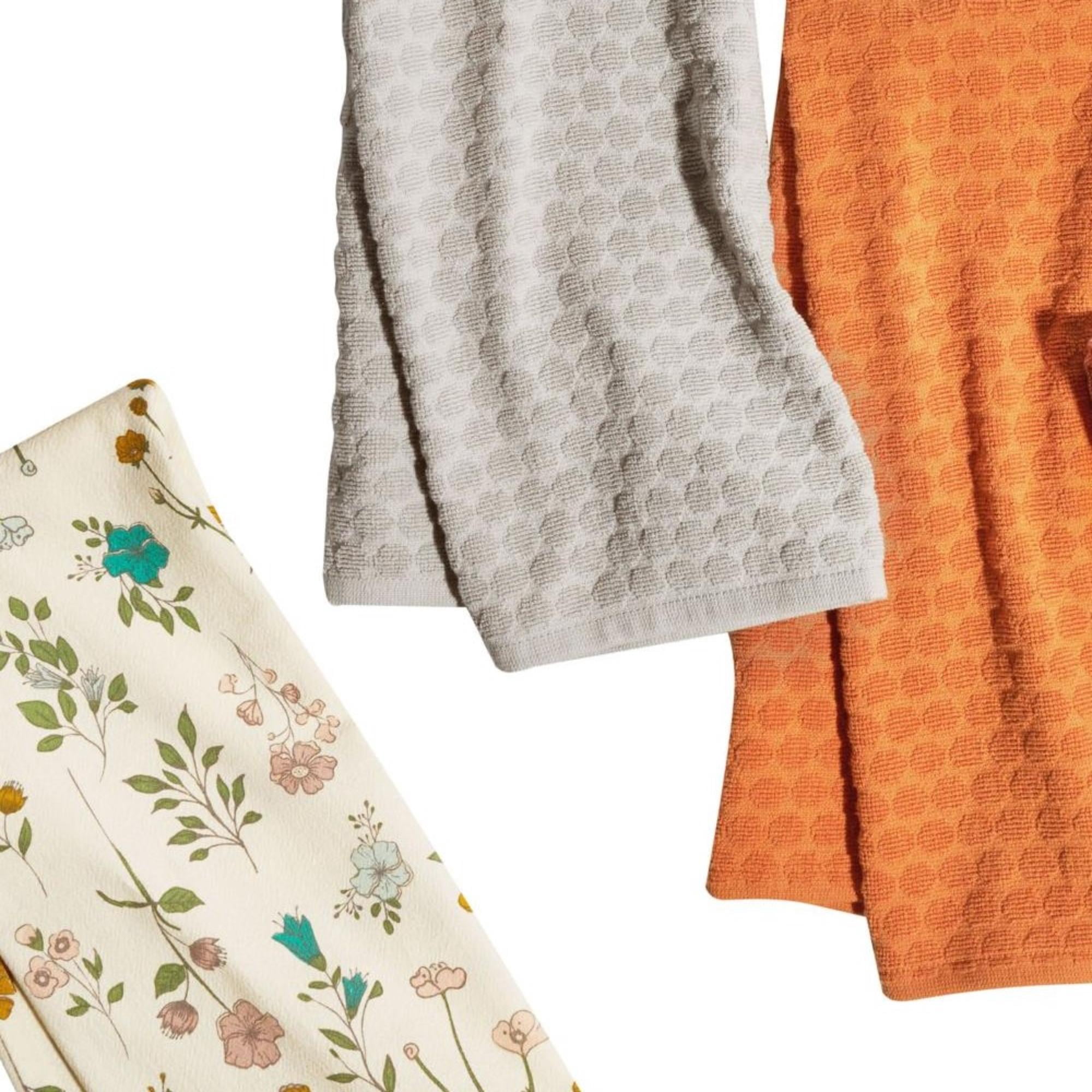 Beautiful Botanical 4-Piece Kitchen Towel Set by Drew Barrymore, Multiple, 30"W x 20"L