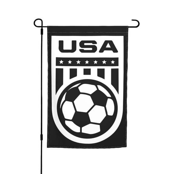 Usa Flag Soccer Ball Double Garden Flags 12x18 Inch Suitable For Courtyard Lawn Holiday Home Outdoor Decoration Flag