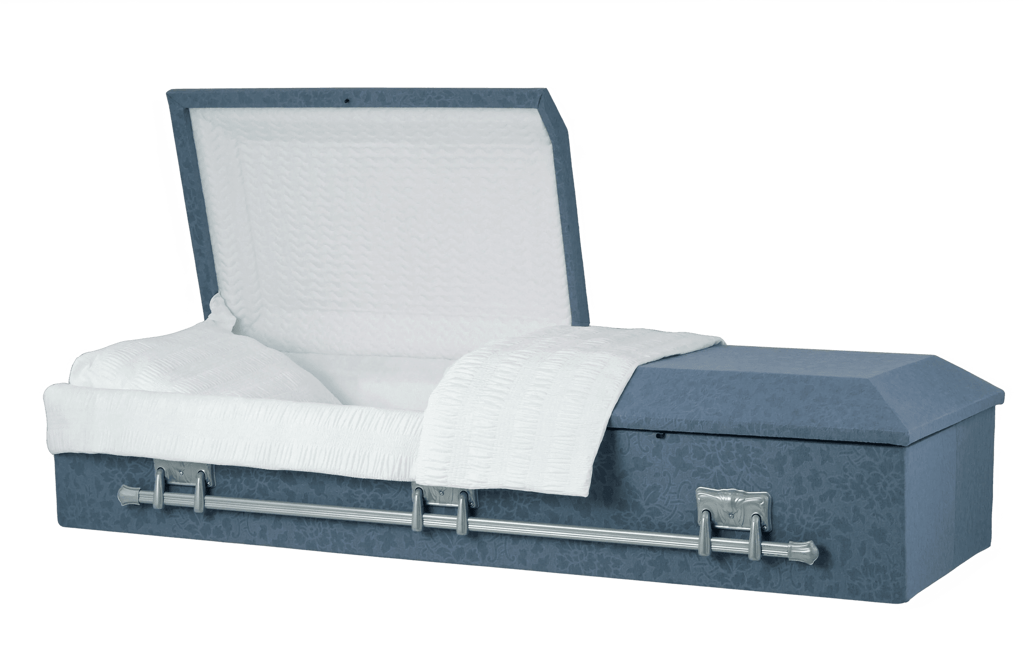 Titan Casket, Cloth Covered Casket (Oversized) with Slate Gray Exterior