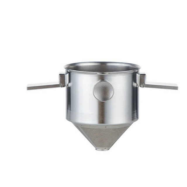 Égouttoir à Café pour Infusion Manuelle en Acier Inoxydable, Filtre Réutilisable, Égouttoir en Métal Sans Papier, Cafetière Portable pour Infusion de 1 à 2 Tasses, pour Camping, Voyage, Maison