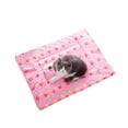 thumbnail image 6 of Dog Bed Crate Pad Ultra Soft Pet Bed with Cute Star Print Washable Crate Mat for Large Medium Small Dogs Reversible Fleece Dog Crate Kennel Mat Cat Bed Line(M,Pink), 6 of 7