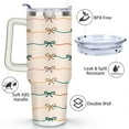 thumbnail image 3 of Colored Bow Tie 40 Oz Tumbler with Handle Lid and Straw Stainless Steel Double Walled Vacuum Insulated Cup Merry Christmas Gifts Tumbler for Women Men Friends Outdoor Indoor, 3 of 6