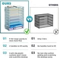 thumbnail image 2 of Paper Organizer Letter Tray, 9 Tier Mesh File Organizer with Handle, Paper Sorter Desk Organizer for Home Office Supplies - Blue, 2 of 6