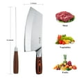 thumbnail image 2 of Sangdo Meat Cleaver Knife 8" Chinese Chef Knife with Wood Handle and Stainless Stell, Vegetable Knife for Kitchen and Restaurant, 2 of 8