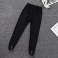 thumbnail image 5 of Moggemol Kids Girls Boys Stirrup Legging Pants for Gymnastics Dance Yoga Workout Tights Activewear Black 18, 5 of 7