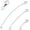 Silver, variant on Necklace Chain Extension Sterling Silver, Sterling Silver Necklace Bracelet Anklet Chain Extender in White Gold for Women Jewelry Making(2 3 4 inch)