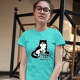 thumbnail image 3 of Tee Hunt My Cat was Right About You T-Shirt Cat Lover Funny Kitty Kitten Women's T-Shirt Tee, Light Blue, XX-Large, 3 of 5