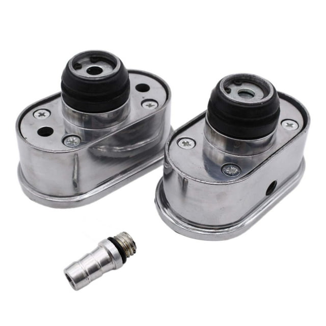 Kit de ventilación de tapa de válvula,Piezas de reparación de la combinación de válvula PCV con aletas y respiradero,Combo de respiradero PCV Oval Air de aluminio pulido,Kit combinado de