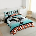 thumbnail image 3 of jejeloiu Exotic Bull Skull Bedding Comforter Set,Boho Tribal Twin Comforter Sets,Aztec Geometric Rhombus Bedding Set For Men Women,Ultra Soft Home Decor Reversible,2-Piece, 3 of 8