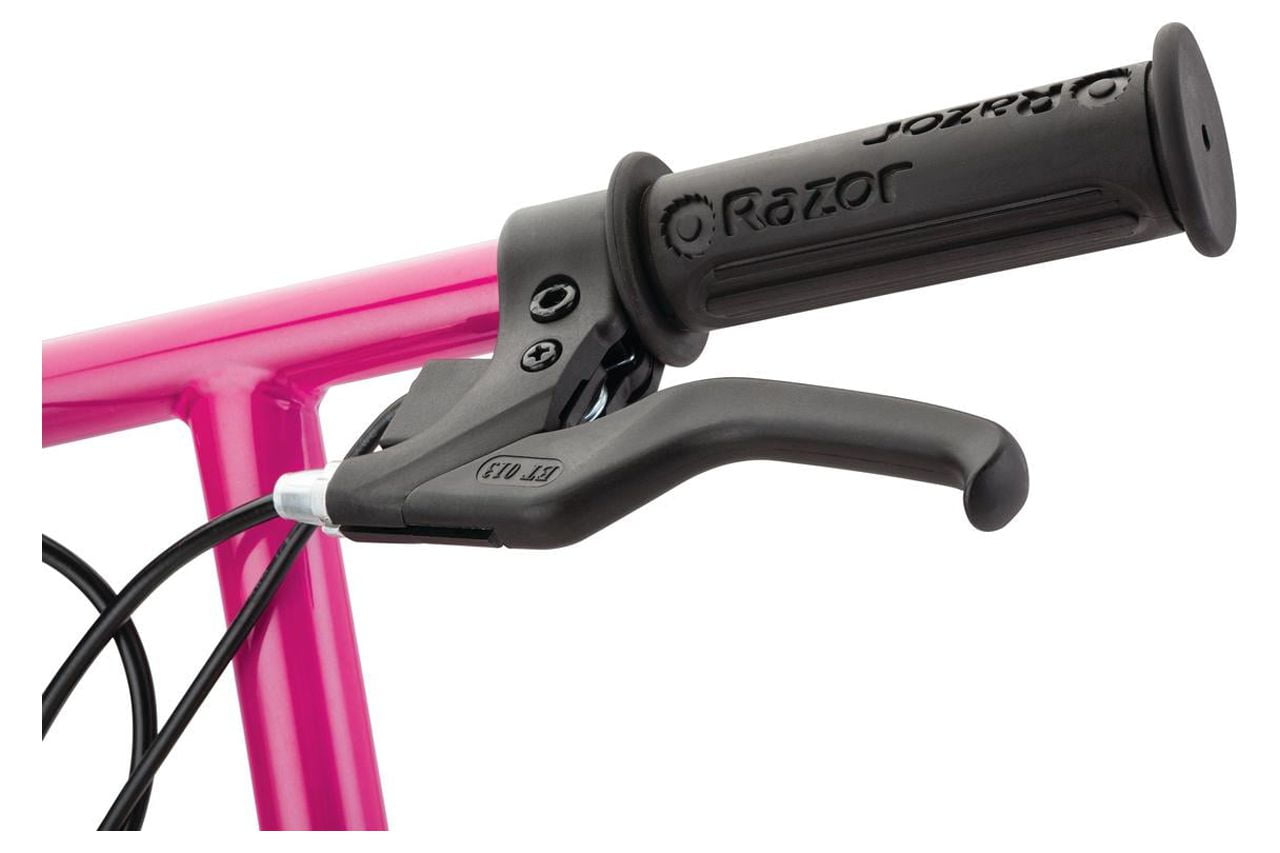 Razor E100 Electric Scooter - Pink, Air-filled Front Tire, up to 10 mph, for Child Age 8+