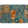 thumbnail image 4 of SKYSONIC 36x24in Vintage Monsters Robots Area Rug, Retro Childish Toys Non-Slip Floor Carpet for Indoor Living Dining Room Bedroom, 4 of 7