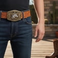 thumbnail image 4 of Vjnyvs Horse Head Snap Buckle Belt, Western Cowboy Waistband for Jeans and Dresses, 4 of 7