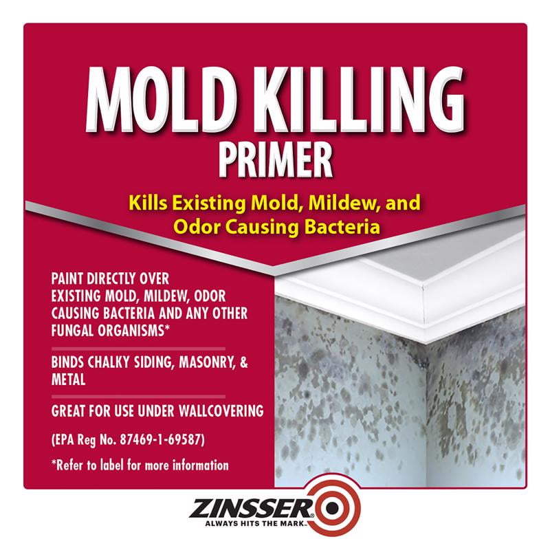 Zinsser Mold Killing Interior/Exterior Primer, White, 5 Gal. 276088