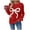 Red#, variant on MELDVDIB Womens Christmas Sweater Bow Print Fashion Casual Solid Color Long Sleeve Christmas Shirt Fall Winter Crewneck Pullover Tops