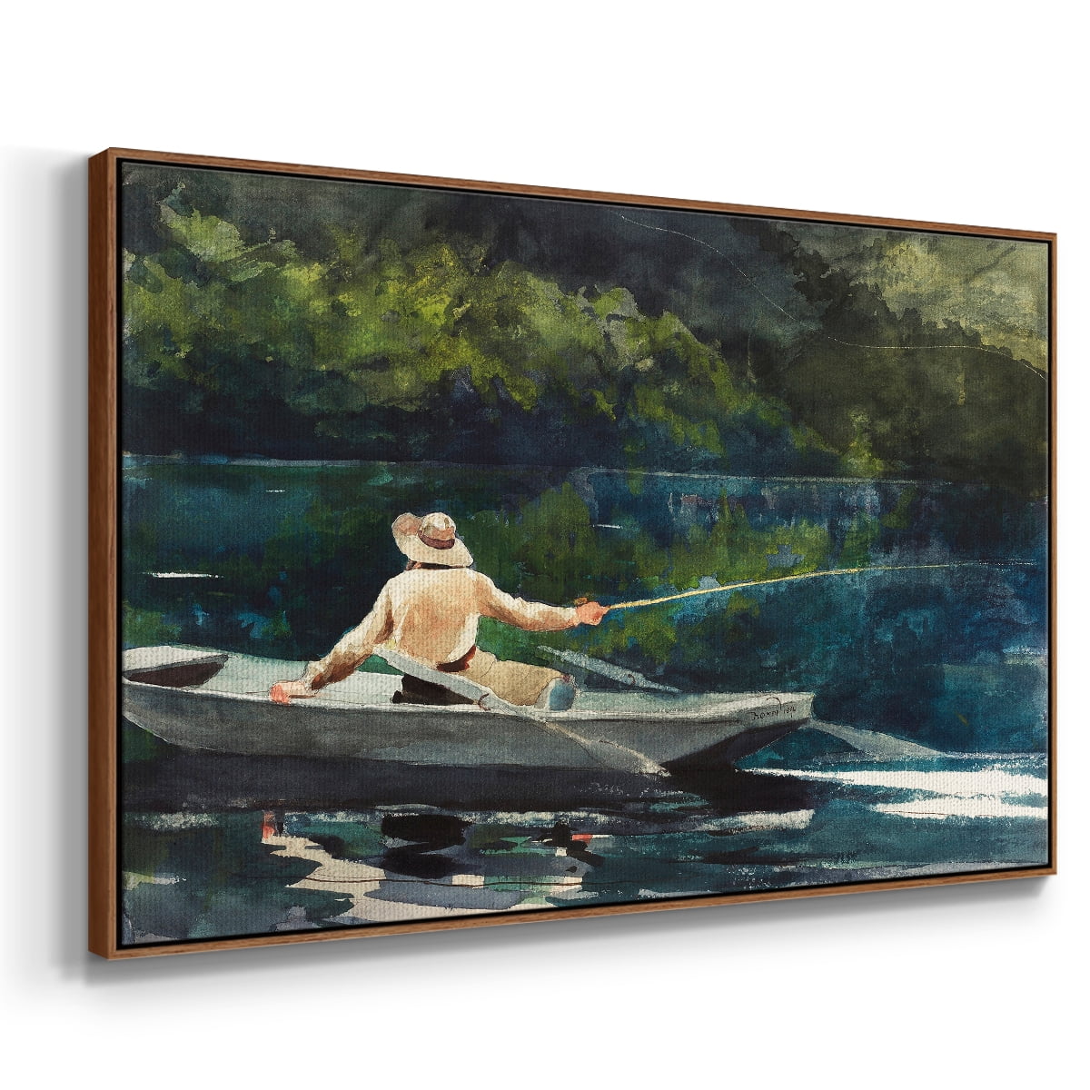 Vintage Landscape-CXXXVII By Wexford Home Framed in Walnut Wood Gallery Wrapped Canvas 17 in. x 25 in.