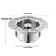 thumbnail image 3 of Colador De Acero Inoxidable | Tapón De Cocina A Prueba De Fugas De Repuesto | Eficaz Colector De Pelos | Colador Para Alimentos Y Colector De Pelos En Kit, 3 of 7