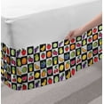 thumbnail image 2 of Black and White Bed Skirt, Kitchen Fruits and Vegetables Nature with Dots Chess Squares Art Design, Elastic Bedskirt Dust Ruffle Wrap Around for Bedding Decor, 4 Sizes, Multicolor, by Ambesonne, 2 of 2