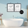 thumbnail image 3 of Wash Away Worries Minimalist Leaves 2 Piece Black Framed Floater Canvas Set, design by Lettered and Lined, 3 of 9
