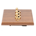 thumbnail image 4 of 3X Retro American Industrial Style Light Switch Socket, Solid Wood Brass Toggle Switch Plate,Antique Home Stay Switch(3), 4 of 8