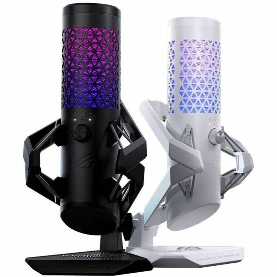 Asus ROG Carnyx Wired Condenser Microphone for Gaming, Vocals, Voice, Recording, Live Streaming, Podcasting, Notebook, Computer, White