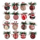 thumbnail image 2 of 4 piezas de 6 cm de tela envuelta en bolas de Navidad a cuadros rojos con bolas de espuma de bayas para colgar en el árbol de Navidad del hogar, Navidad, Año Nuevo 2023, 2 of 5