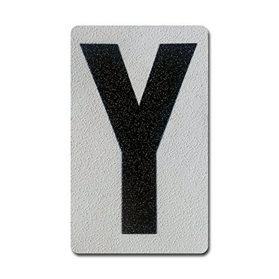 2Pack Individual Peel & Stick, Reflective Aluminum Numbers/Letters, 4 inch (Y)