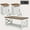 Distressed White (3PC), variant on Merluxy 3-Piece Farmhouse Table Set Includes Coffee Table, Two End Tables, Wood, Distressed White