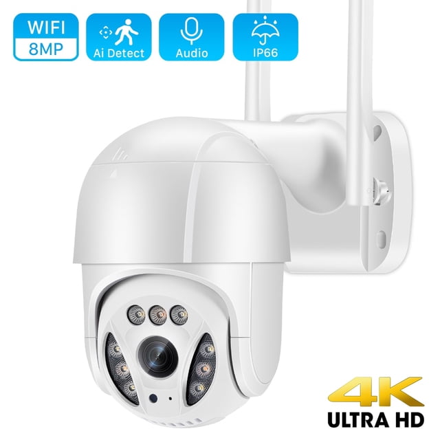 Cámara IP PTZ Ultra HD para exteriores, videocámara de seguridad con Audio CCTV, 8MP, 4K, 5MP, HD, 1080P, 5X, Zoom Digital, IA, detección humana, ICSee