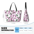 thumbnail image 4 of Disketp Orchids Flowers Large Capacity Beach Bag, Waterproof Sandproof Beach Swim Pool Bag Tote Bag for Women, 4 of 7