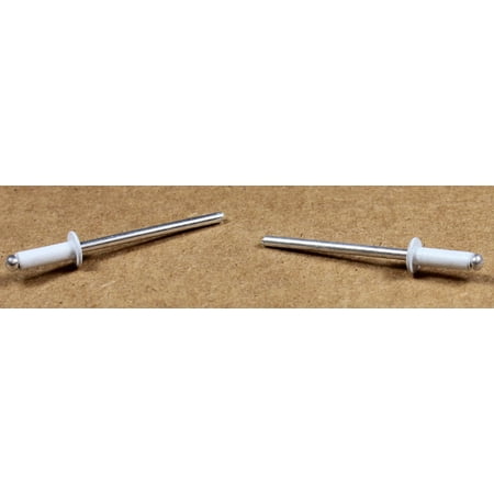 

1/8 x .18 -.25 (#44) Standard Blind Rivets / Aluminum Body / Steel Mandrel / Painted White - 10000 Piece Carton