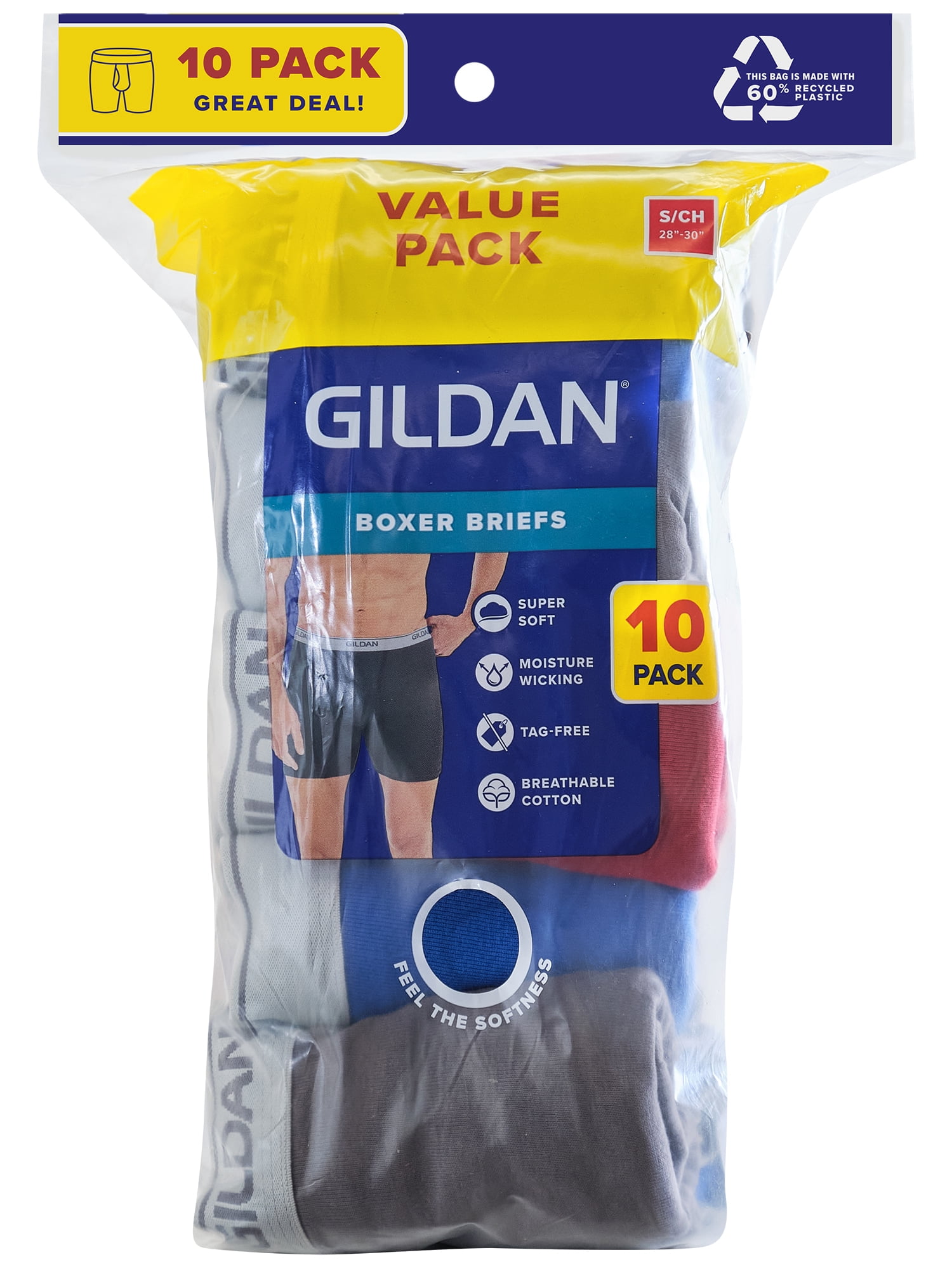 Gildan Men's Boxer Brief Underpants, 10-Pack