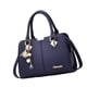 thumbnail image 1 of Bolso de mano para mujer, moderno, con cremallera, de gran capacidad, con asa superior Azul oscuro, 1 of 9