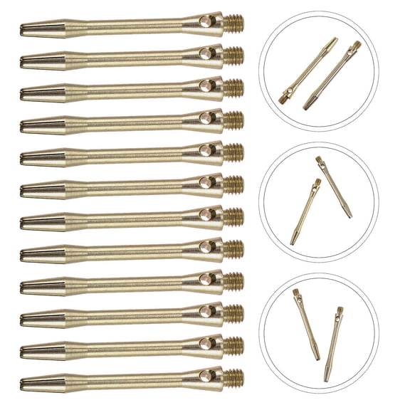 OUNONA 12Pcs Lightweight Aluminum Dart Shafts 2Ba Metal Stems Portable for Indoor Throwing Games