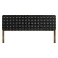 thumbnail image 3 of Sparta Weave Vegan Leather King Headboard in Walnut Black, 3 of 8