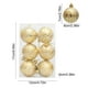 thumbnail image 3 of Juego de 6 Adornos Navideños: Bolas Pequeñas de 6 Cm con Diseño de Casita, Chapadas En Oro, de Plástico Irrompible, Ideales para Colgar En El Árbol o Decorar Cualquier Espacio., 3 of 6