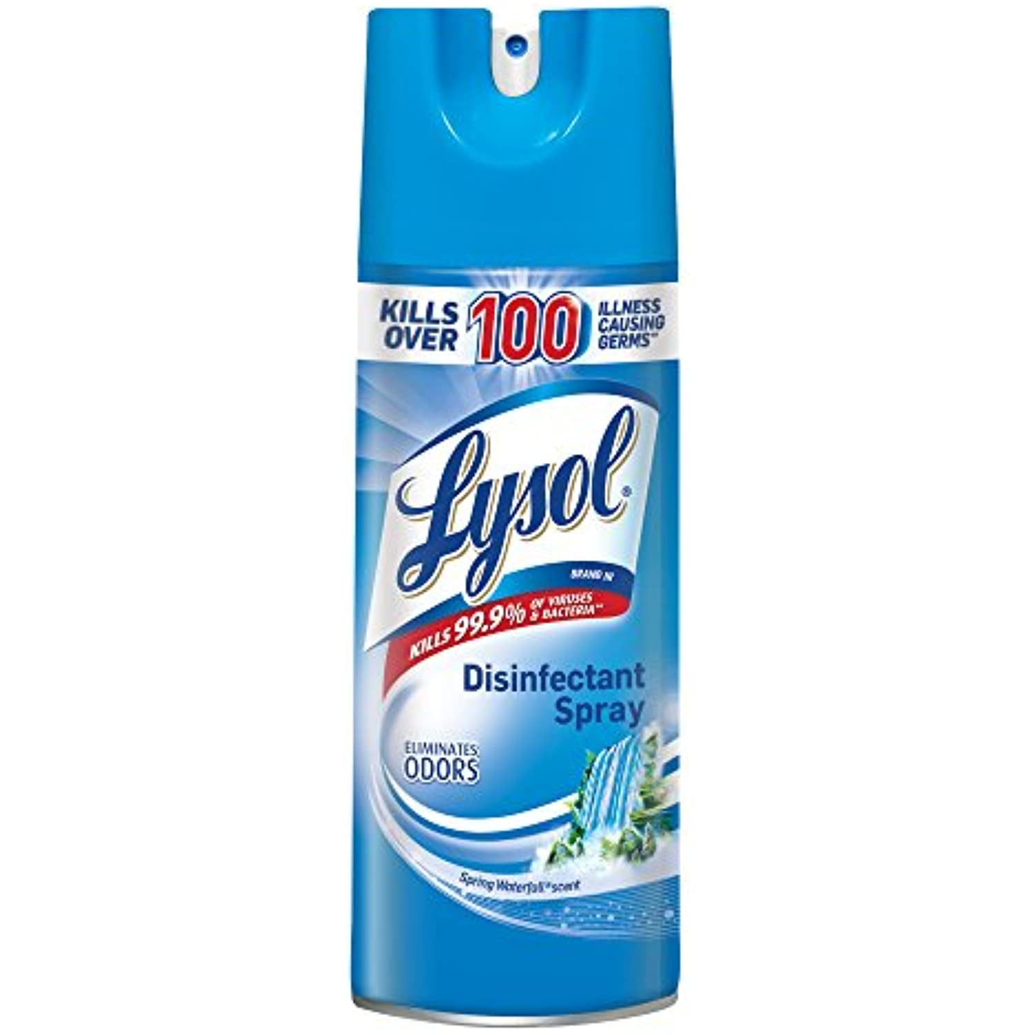 Lysol Disinfectant Spray, Spring Waterfall, 12.50Ounce (Pack Of 12