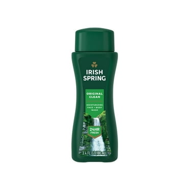 Pack of 2 Irish Spring Body Wash for Men, Original Clean Body Wash, Travel Size, 3.4 oz, All Skin Types